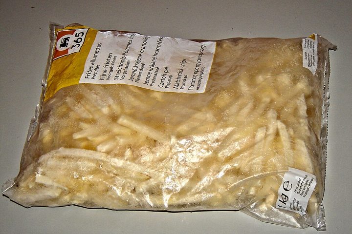 Frozen pre-fried potatoes: food that only works with the gluten free claim